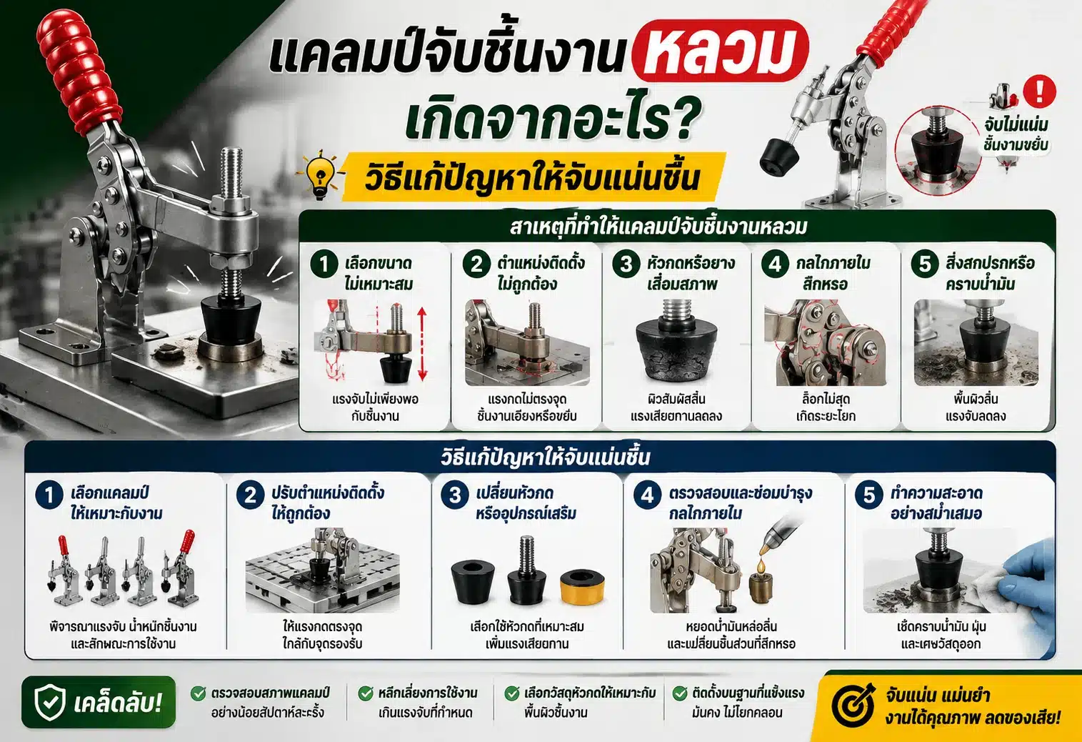 แคลมป์จับชิ้นงานหลวม