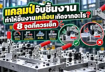 แคลมป์จับชิ้นงานทำให้ชิ้นงานเคลื่อน