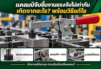 แคลมป์จับชิ้นงานแรงจับไม่เท่ากัน